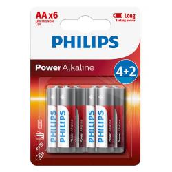 PILA LR6 4+2 POWER ALKALINE PHILIPS