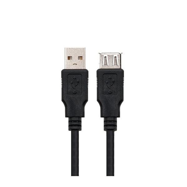 CABLE USB(A) 2.0 A USB(A) 2.0 NANOCABLE 1.8M NEGRO