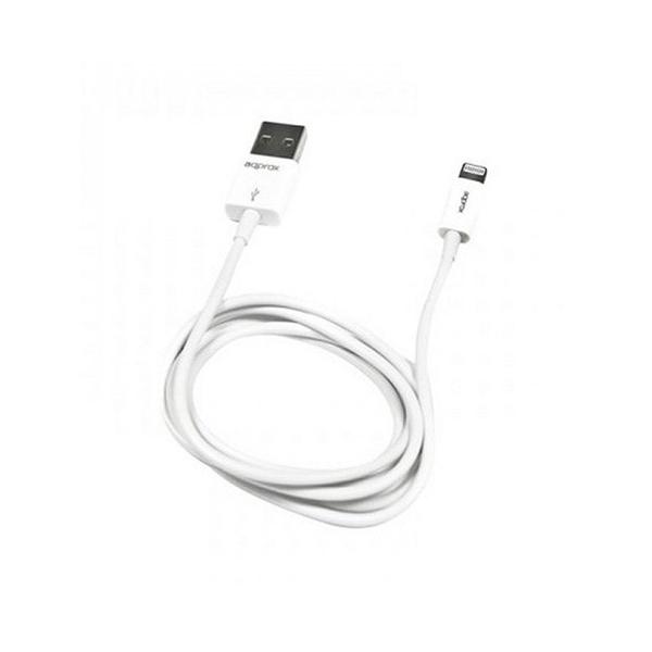 CABLE USB(A) 2.0 A MICRO USB(B) + LIGHTNING APPROX 1M BLANC