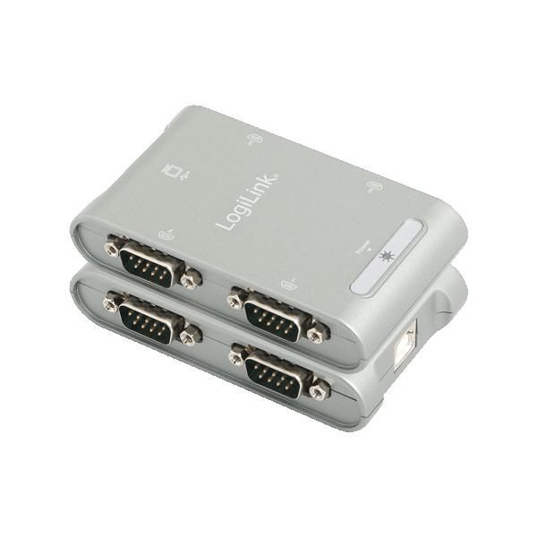 ADAPTADOR USB A 4 x SERIE RS232 LOGILINK AU0032