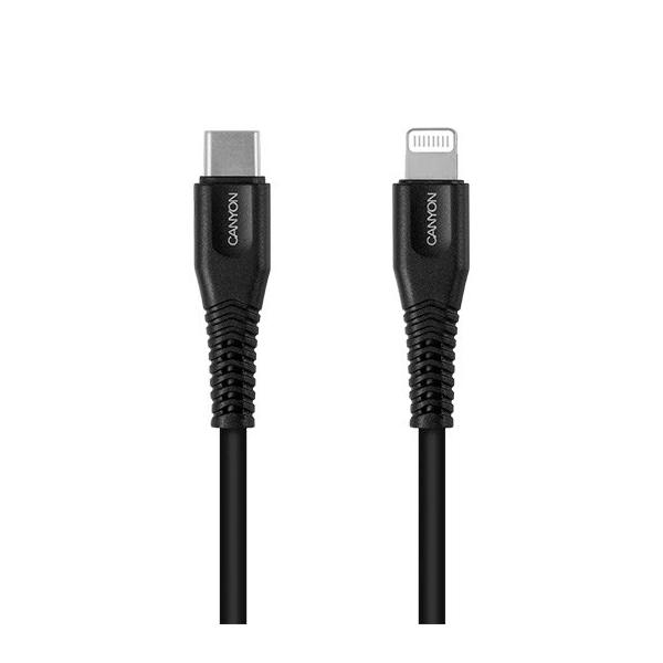 CABLE LIGHTNING A USB(C) CANYON 1.2M NEGRO