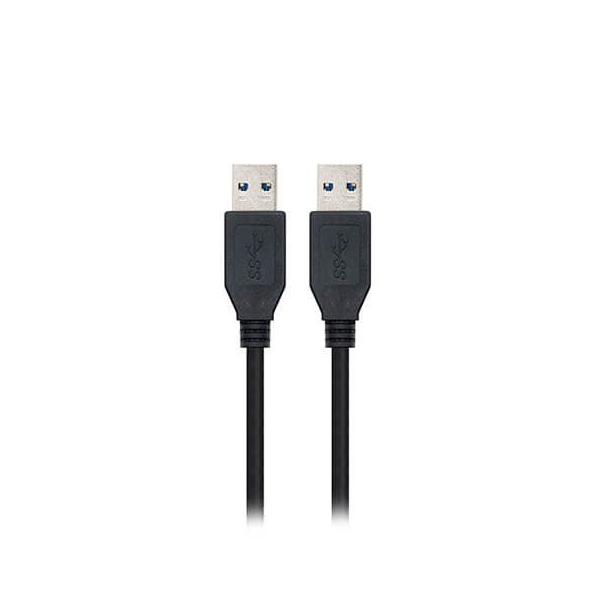 CABLE USB(A) 3.0 A USB(A) 3.0 NANOCABLE 2M NEGRO