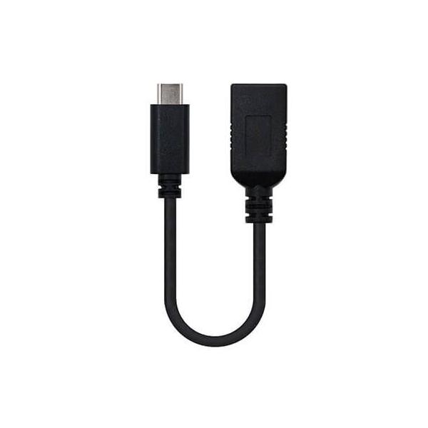 CABLE OTG USB(A) 3.1 A USB(C) 3.1 NANOCABLE 0.15M NEGRO