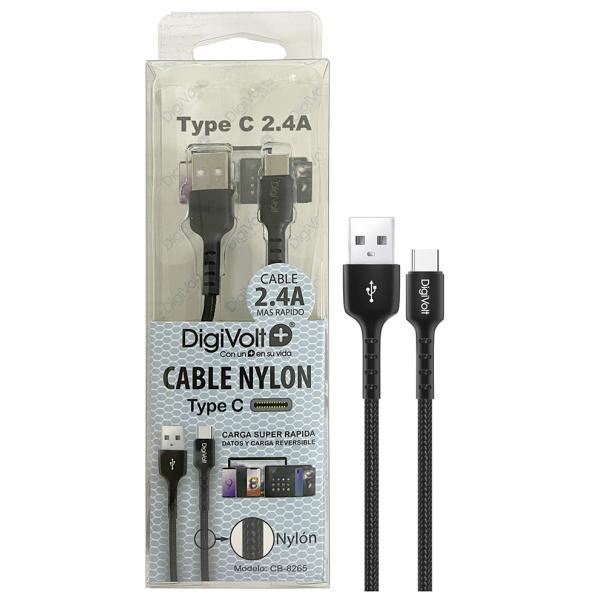 CABLE TIPO C A USB NYLON DIGIVOLT