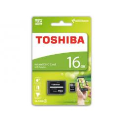 TARJETA MICRO SD 16GB CON ADAPT. TOSHIBA