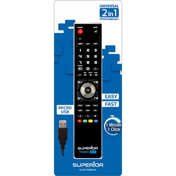 PROGRAMMABLE TV REMOTE 2IN1 C / SUPERIOR USB