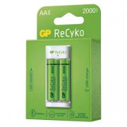 RECHARGE BATTERY CHARGER + 2 AA GP BATTERIES