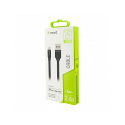 CABLE USB A MICRO USB 2,4 Amps 1M NEGRO MUVIT