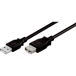 CABLE USB-A 2.0 MACHO-HEMBRA 1.8M