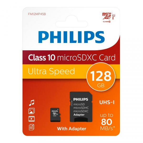 TARJETA MICRO SD 128GB SDXC C-10 PHILIPS