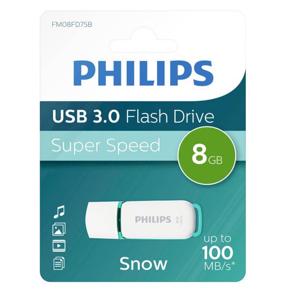 PENDRIVE USB PHILIPS 8GB GREEN 3.0