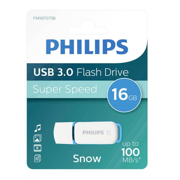 PENDRIVE USB PHILIPS 16GB BLUE 3.0