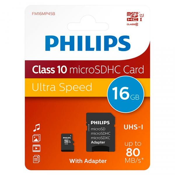TARJETA MICRO SD 16GB ADAP.C-10 PHILIPS