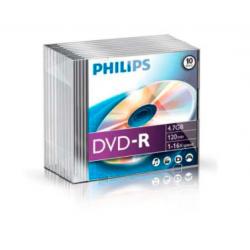 DVD-R 4,7GB SLIM BOX 10 UDS PHILIPS