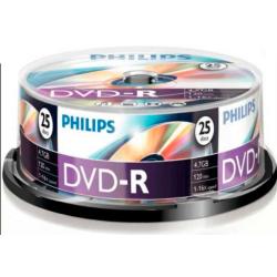 DVD-R 4,7GB TARRINA 25 UDS PHILIPS