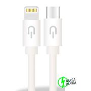 CABLE LIGHTNING USB C WHITE DATA AND CHARGE PLUGYU