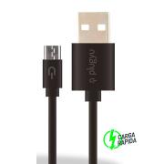 BLACK MICRO USB CHARGING AND DATA CABLE PLUGYU