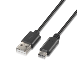CABLE AISENS USB 2.0 3A TIPO USB-C M-A M NEGRO 0.5M