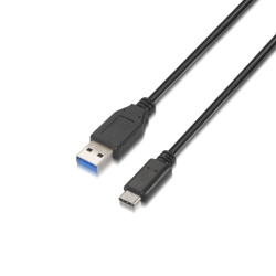 CABLE AISENS USB 3.1 GEN2 10GBPS 3A TIPO USB-C M-A M NEGRO 1.0M